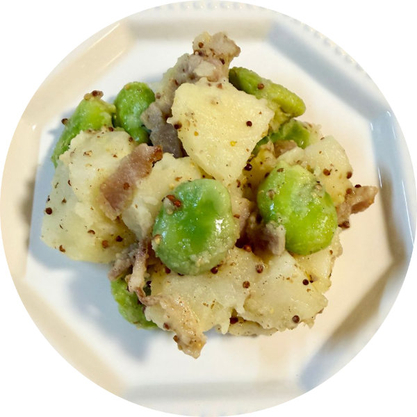 そら豆とじゃがいもの粒マスタードサラダ